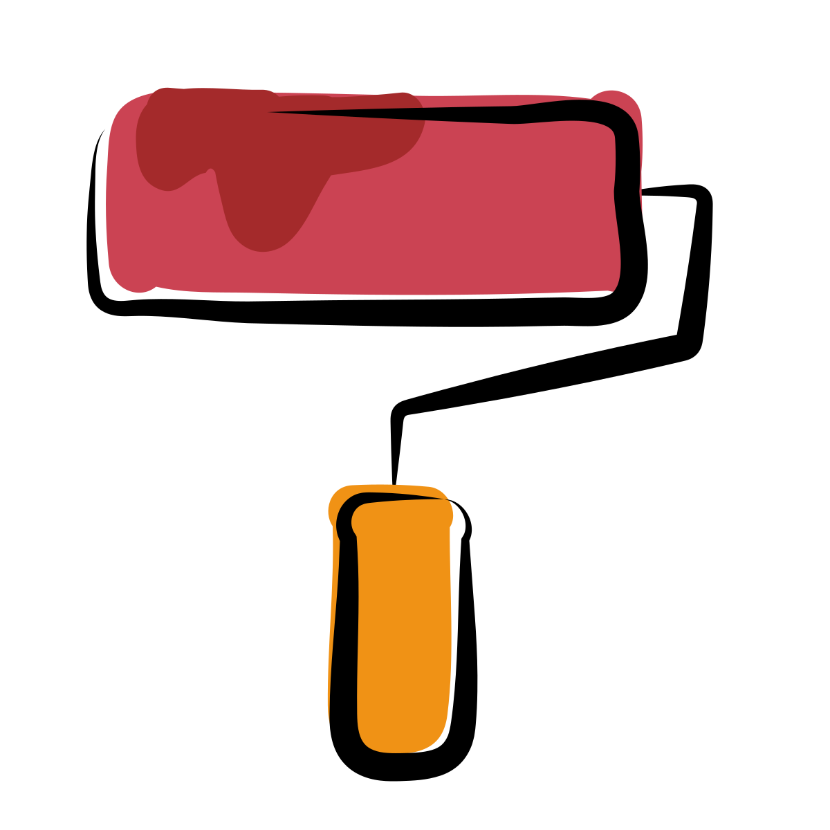 matisse style roller brush icon