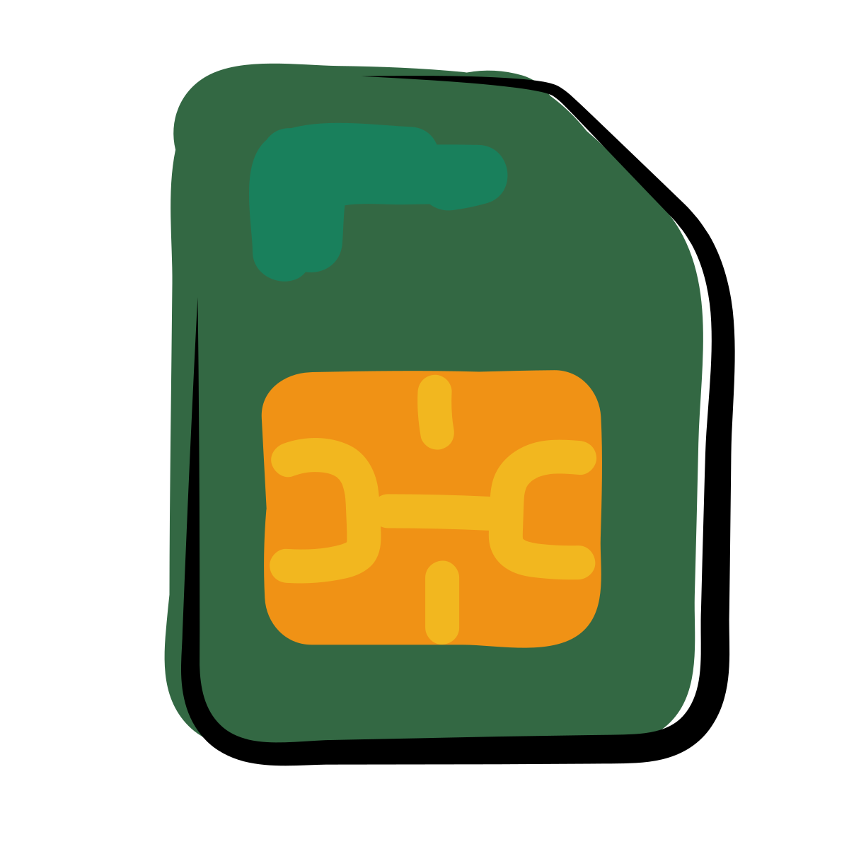 matisse style sim card icon