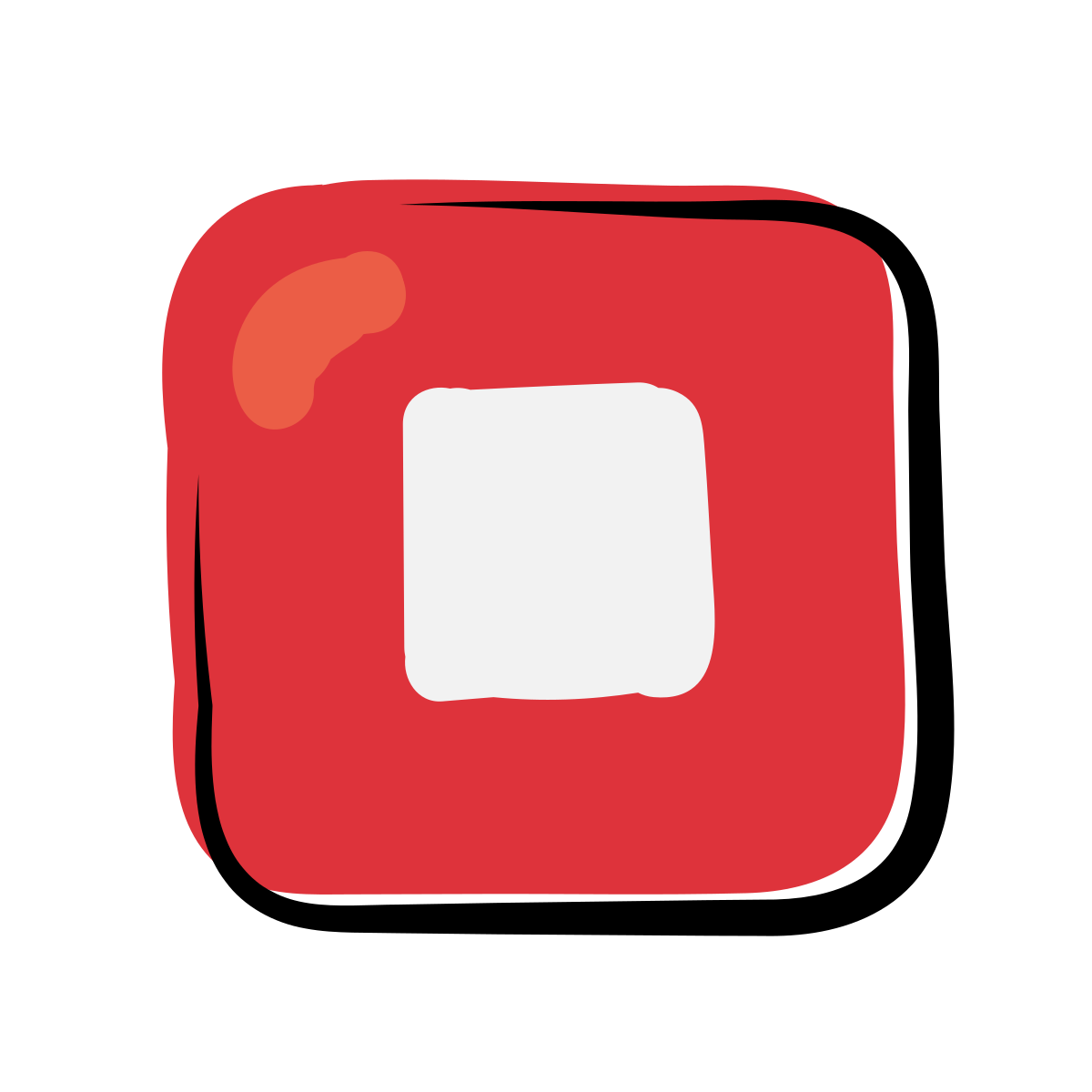 matisse style stop squared icon