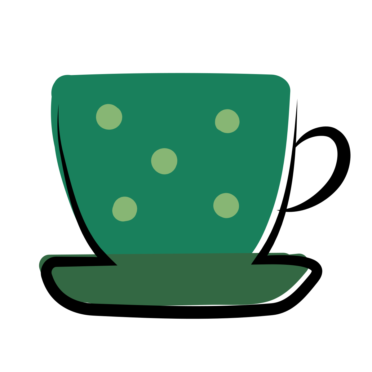 matisse style tea cup icon