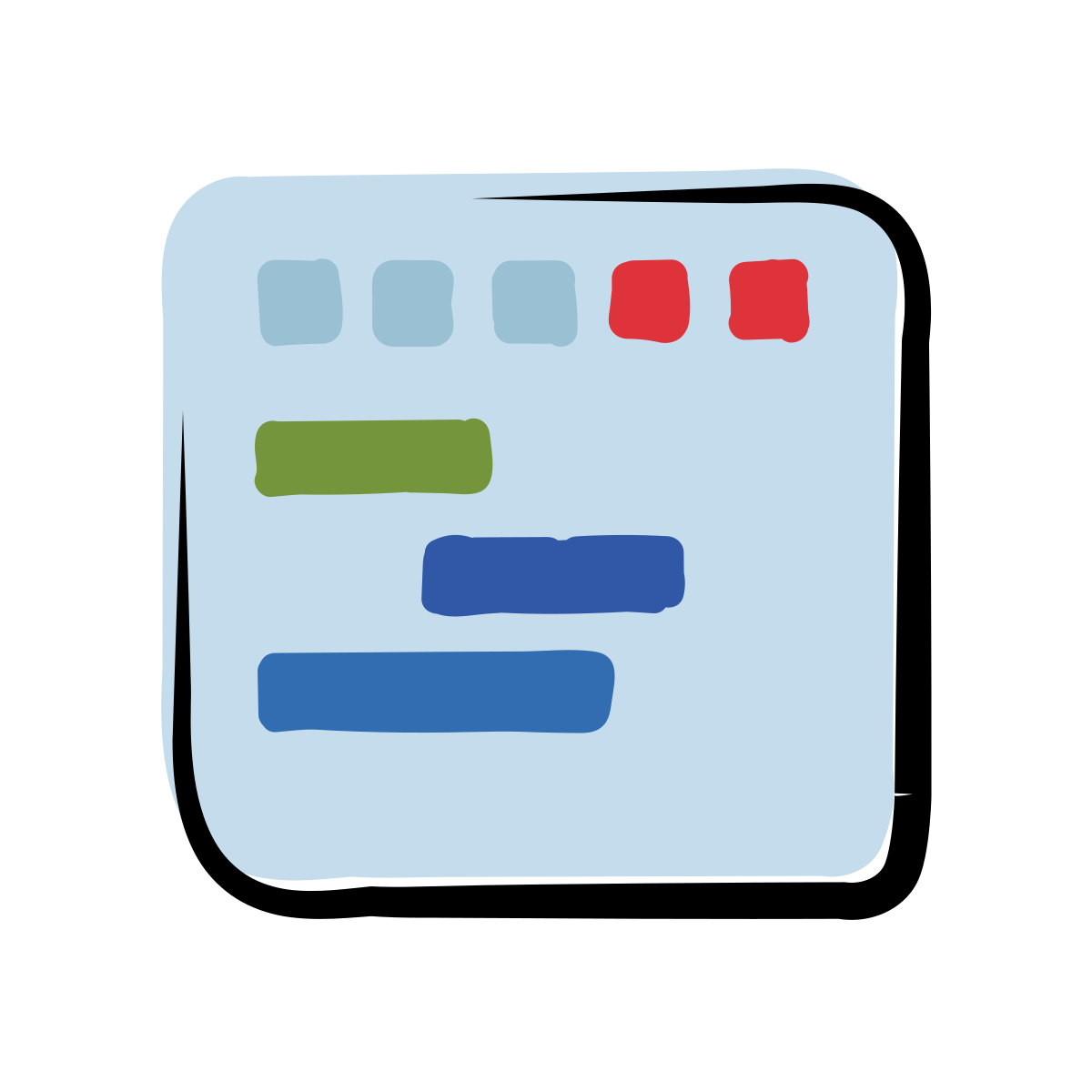 matisse style timeline week icon