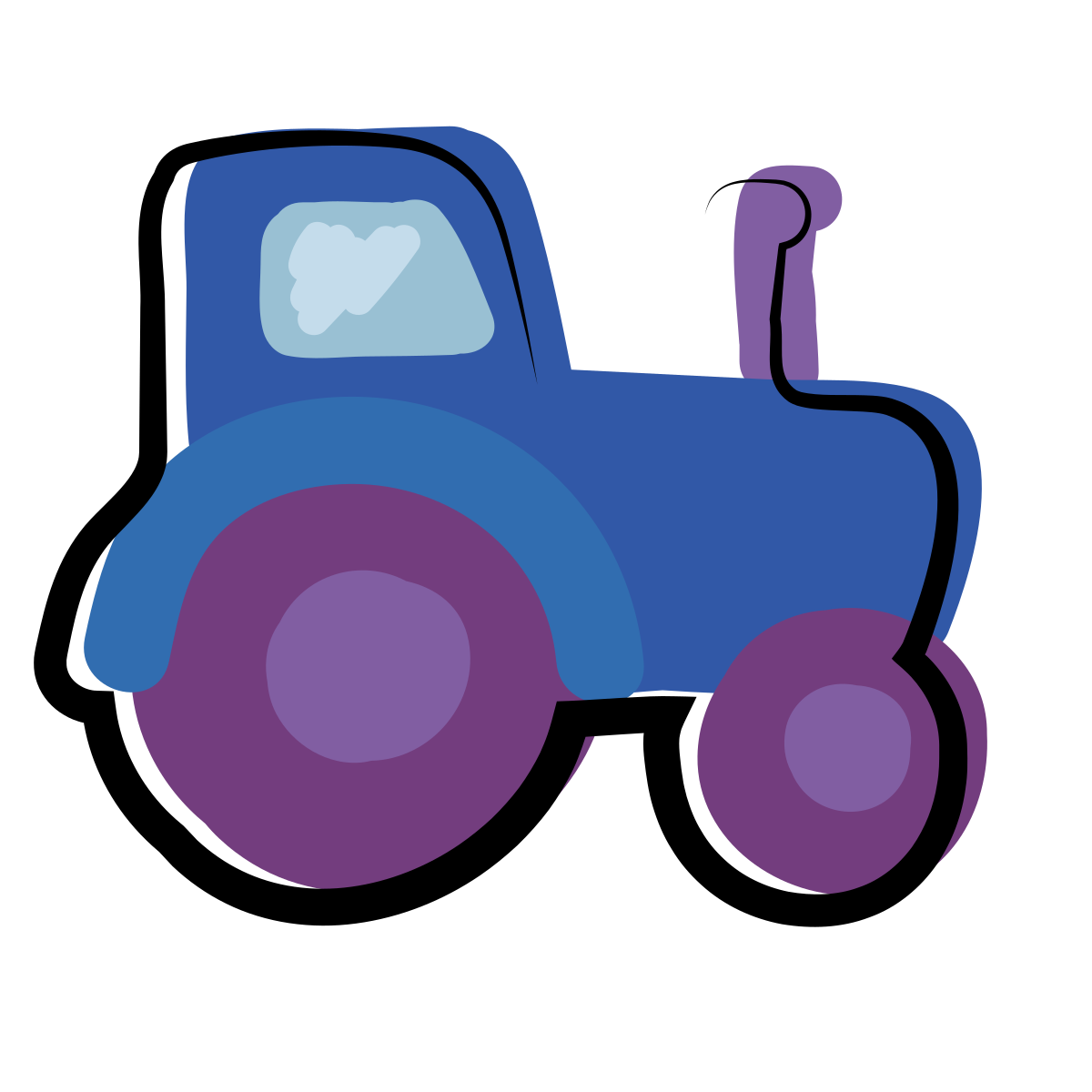 matisse style tractor icon