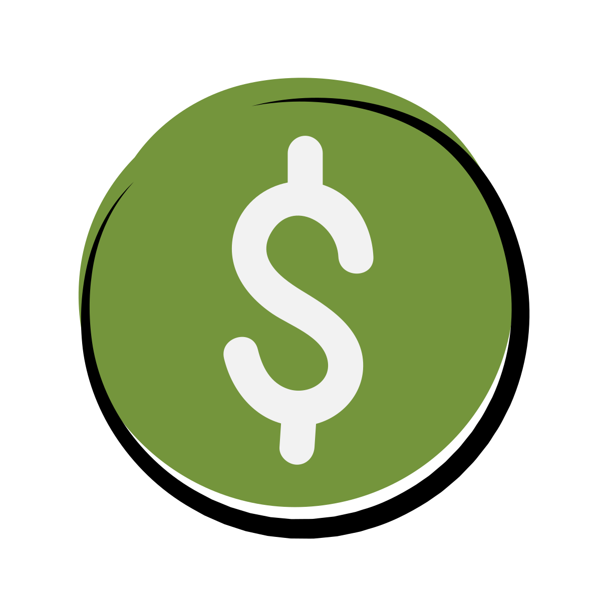 matisse style us dollar circled icon
