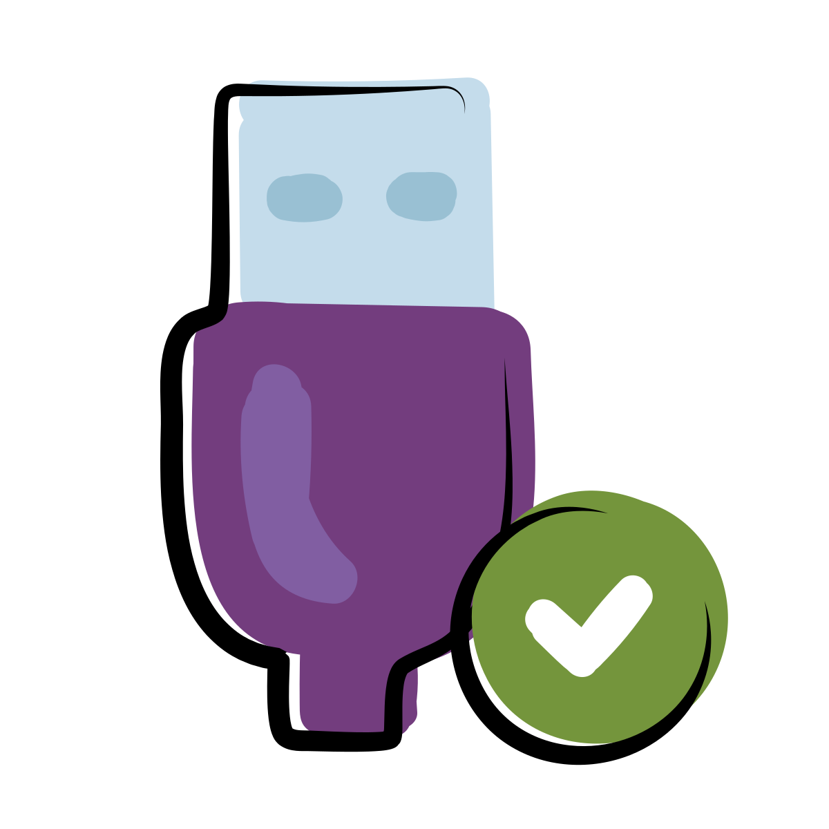 matisse style usb connected icon
