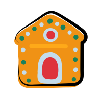 gingerbread house icon