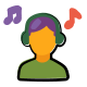 listening to-music-on-headphones icon