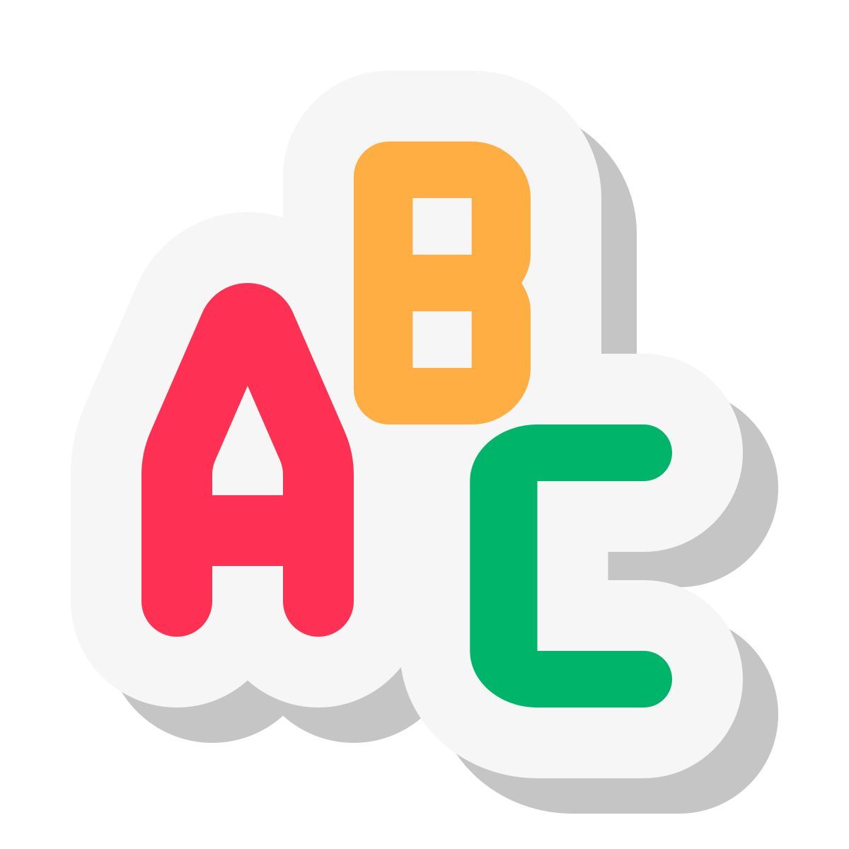 mini stickers style abc icon
