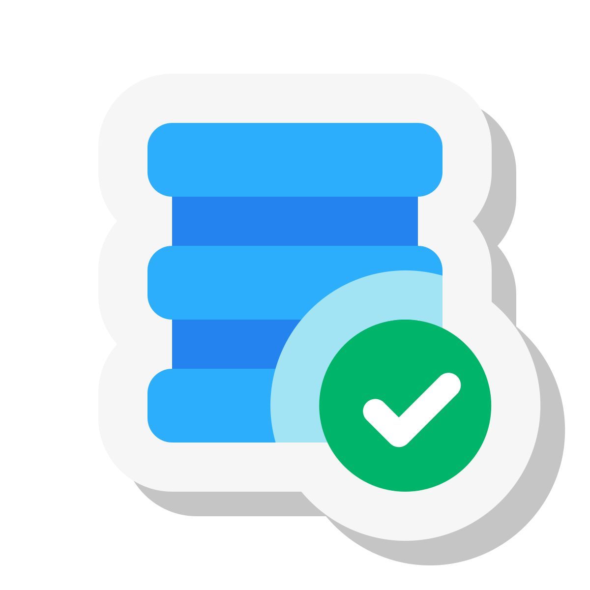 mini stickers style database view icon