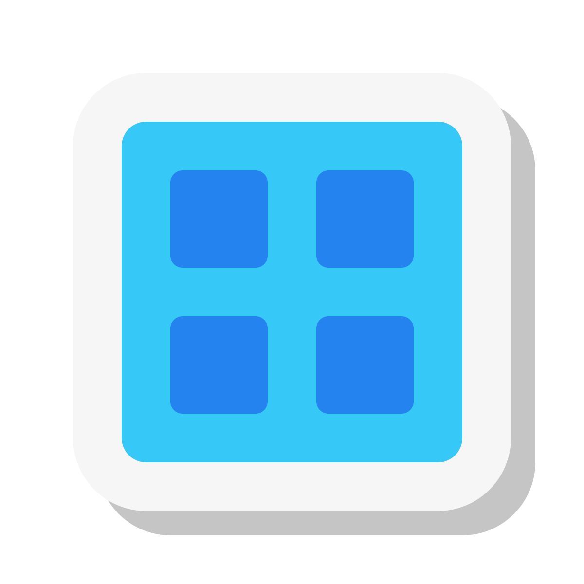 mini stickers style grid view icon