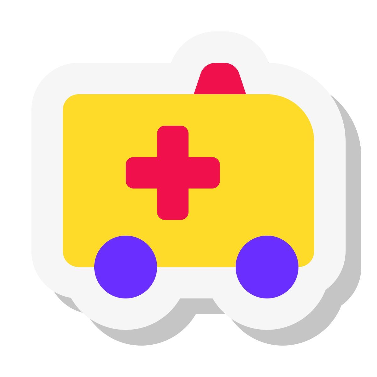 mini stickers style ambulance icon