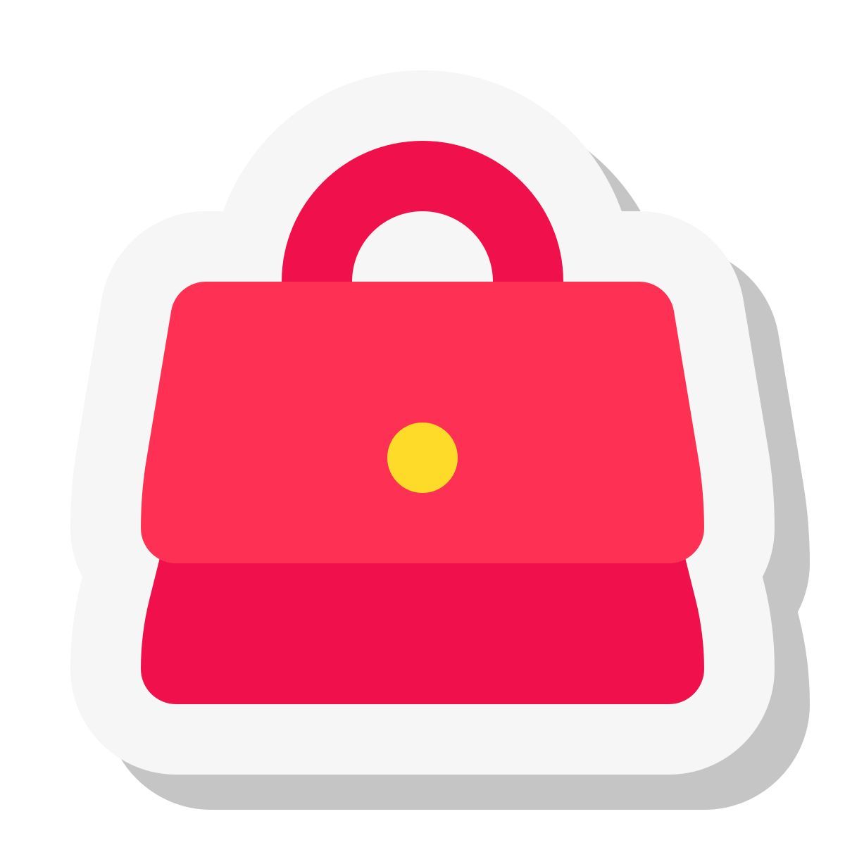 mini stickers style vista frontal del bolso icon