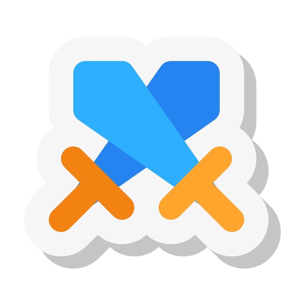 mini stickers style bataille icon