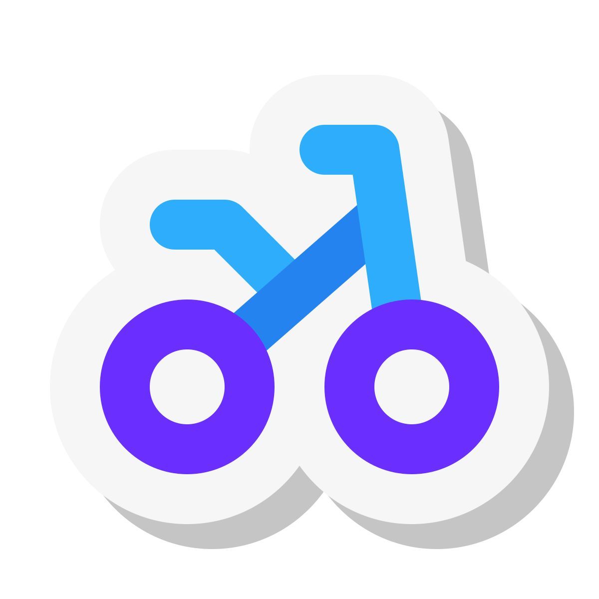 mini stickers style bicicletta icon