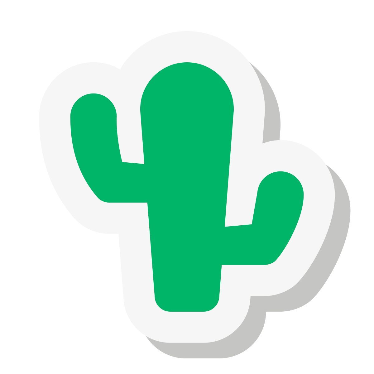 mini stickers style cactus icon