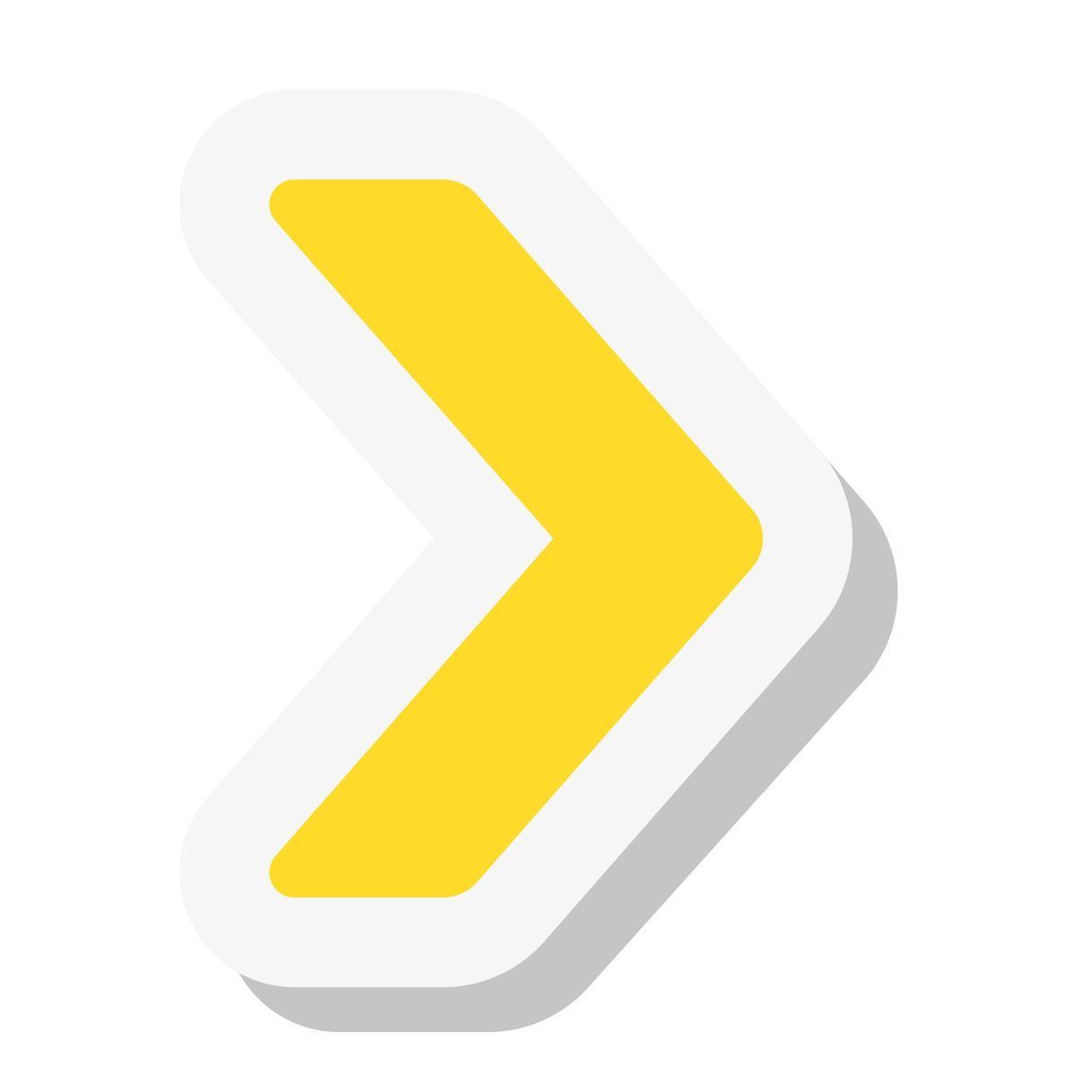 mini stickers style chevron right icon