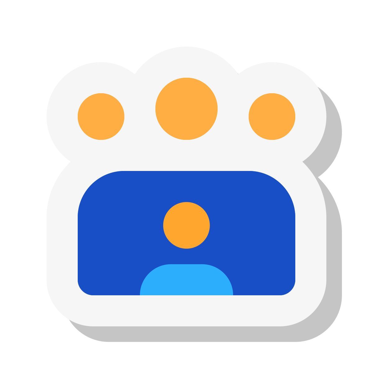 mini stickers style 회의 icon