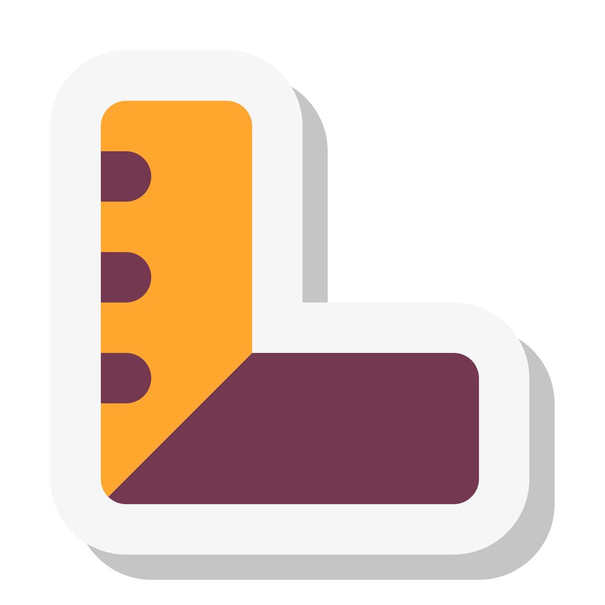 mini stickers style regla de carpintero de construcción icon