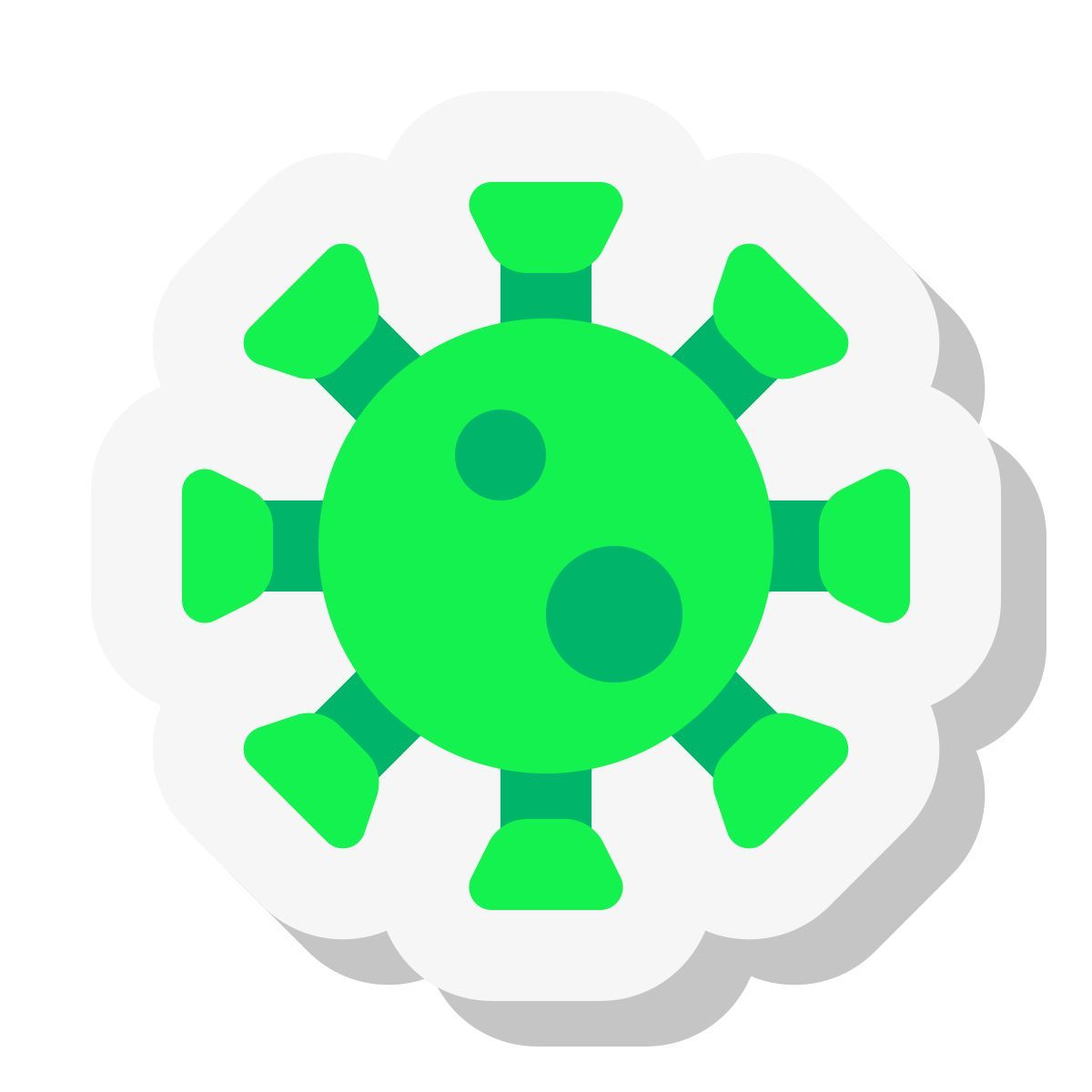 mini stickers style coronavirus icon