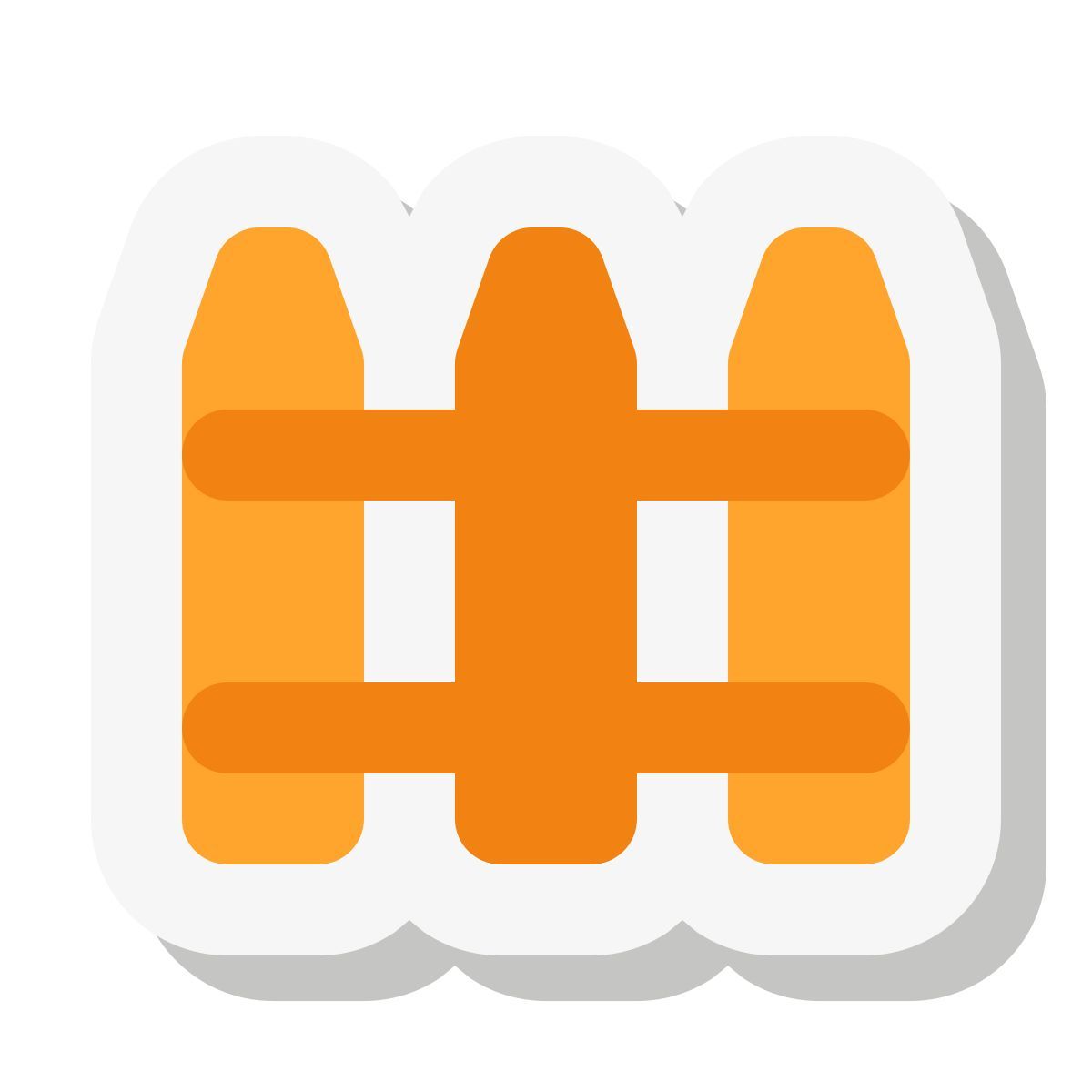 mini stickers style fence icon