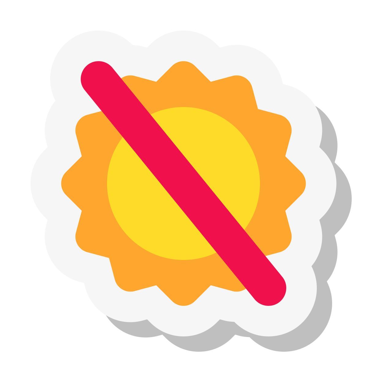 mini stickers style no exponer a la luz del sol icon