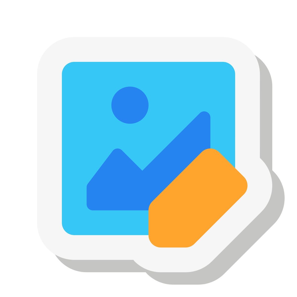 mini stickers style edit image icon