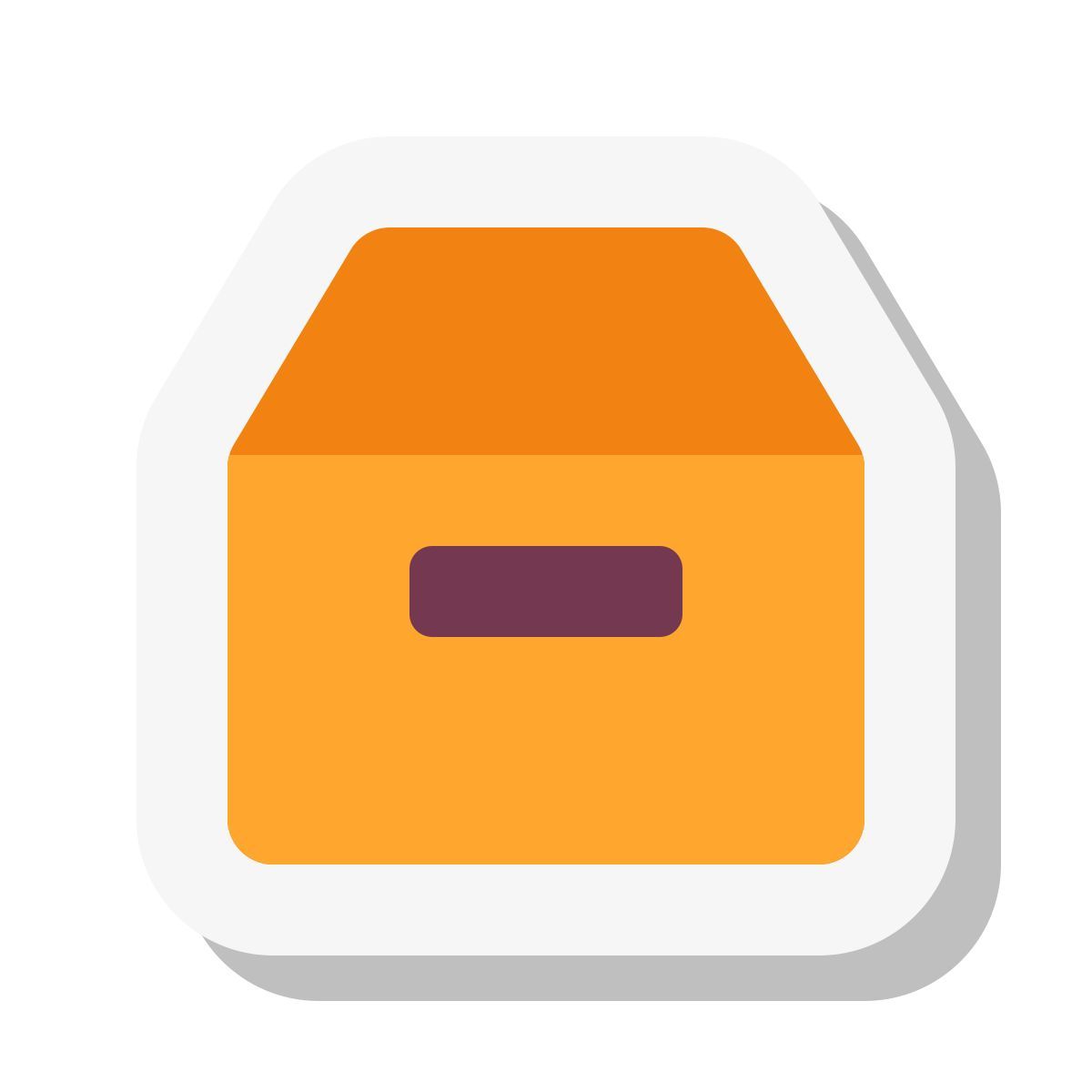 mini stickers style scatola vuota icon