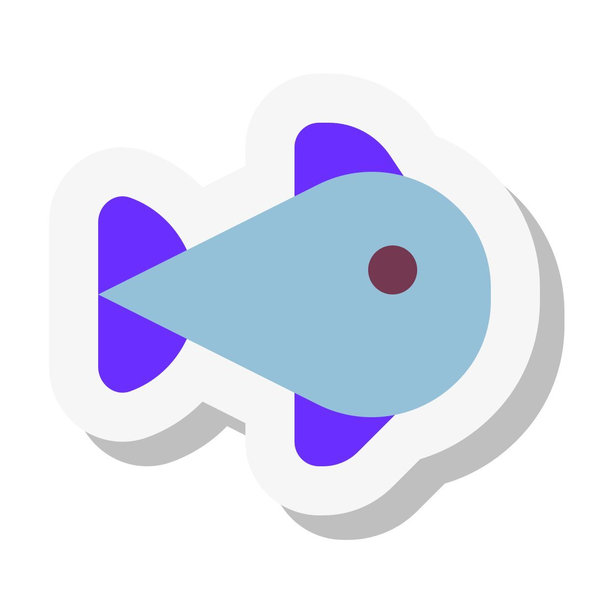 mini stickers style comida de peixe icon