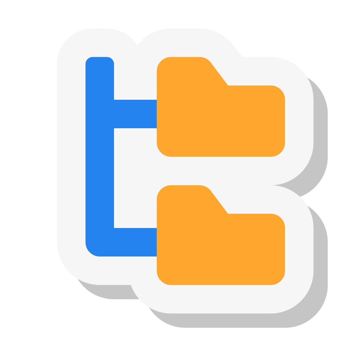 mini stickers style árbol de carpetas icon