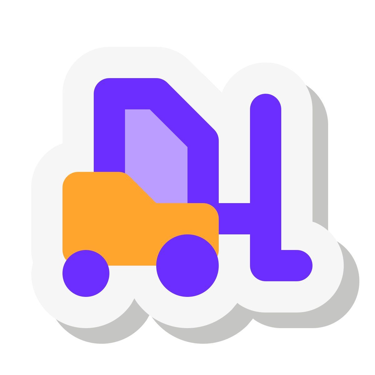 mini stickers style empilhadeira icon