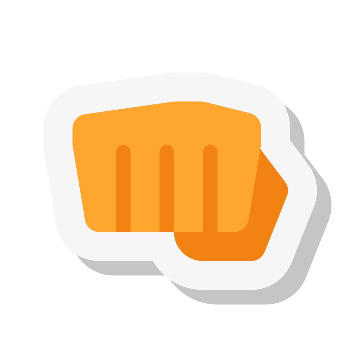 mini stickers style pugno frontale icon