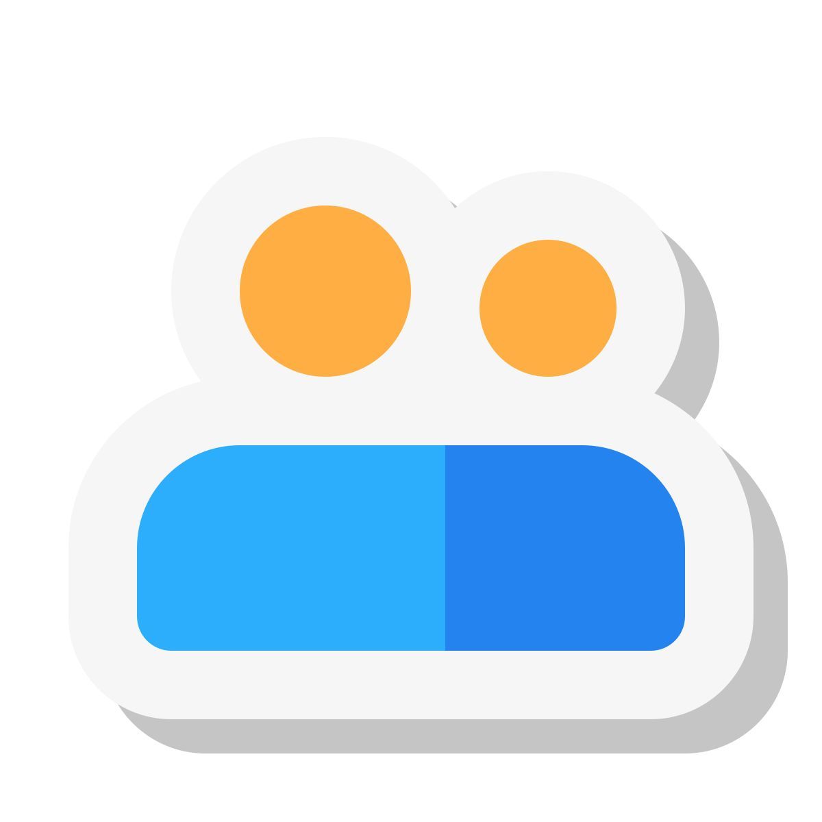 mini stickers style gruppo di utenti icon