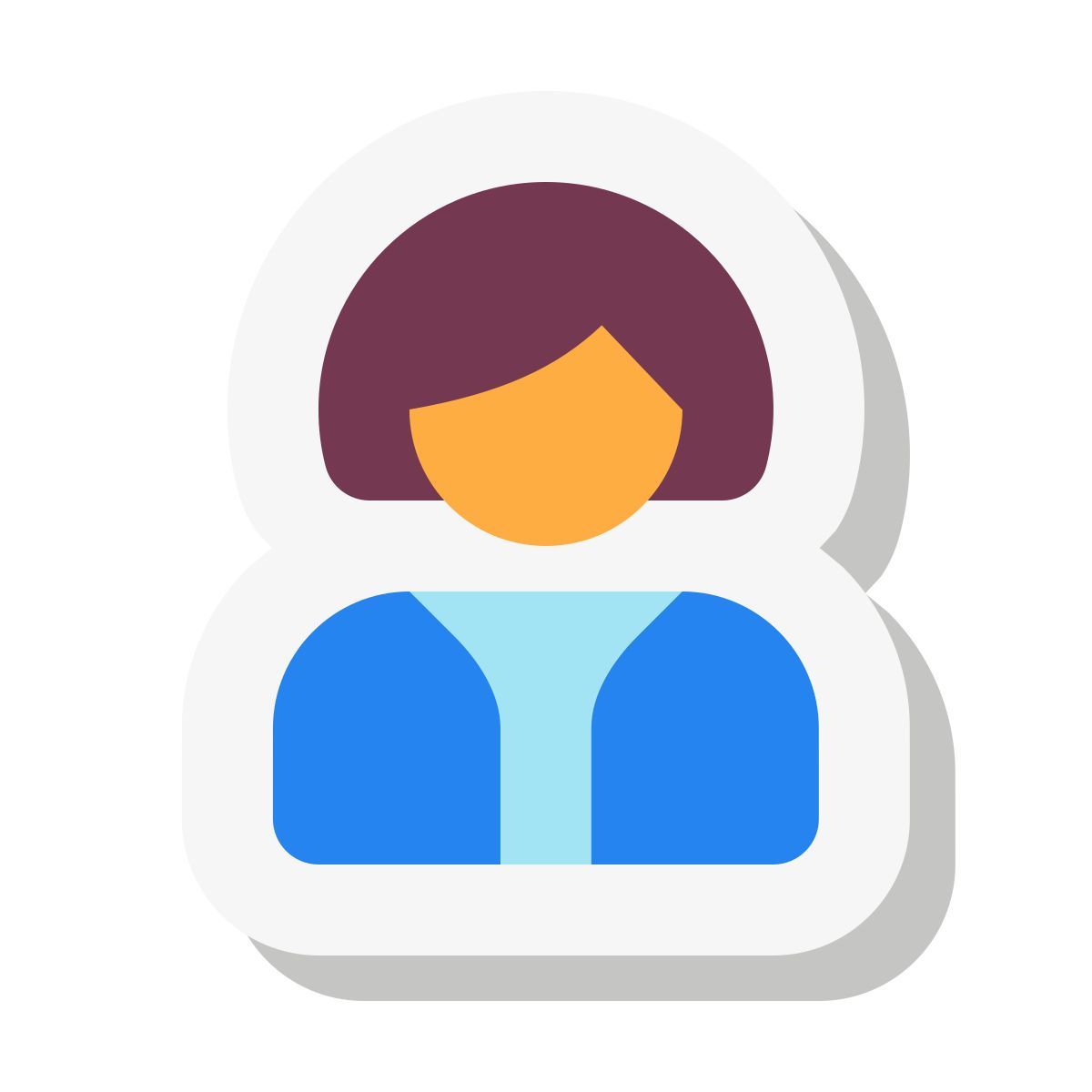 mini stickers style 女性客人 icon