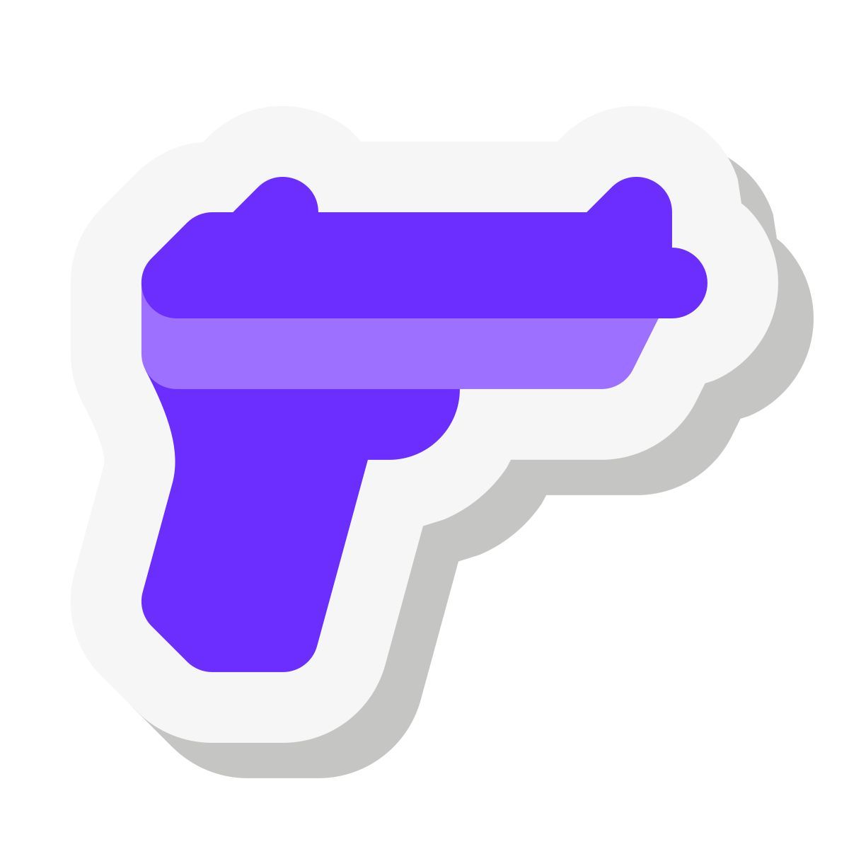 mini stickers style pistola icon