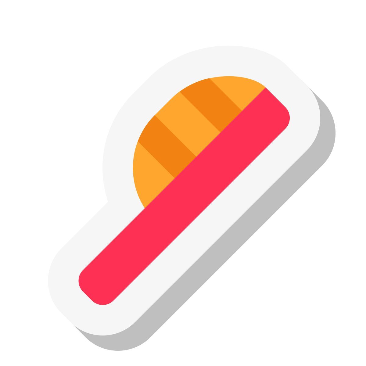 mini stickers style hair brush icon