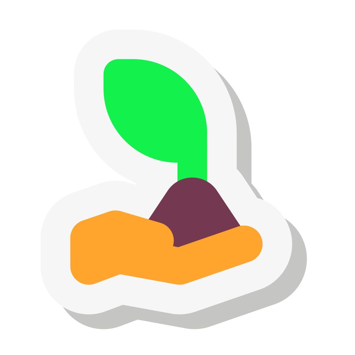 mini stickers style pflanzen icon