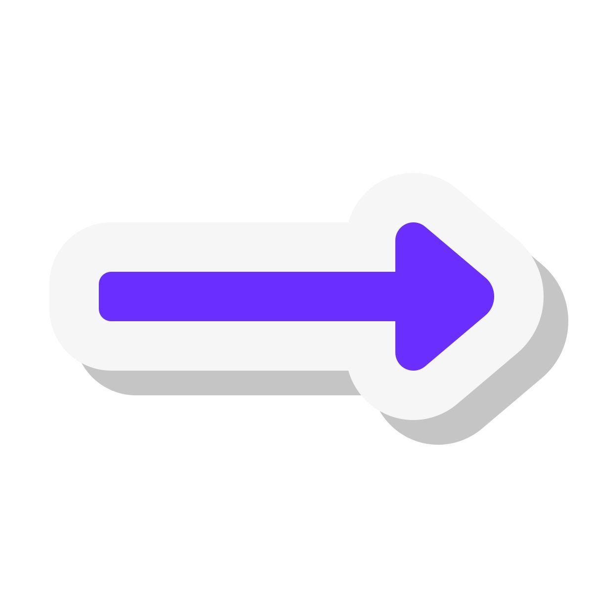 mini stickers style flecha derecha larga icon