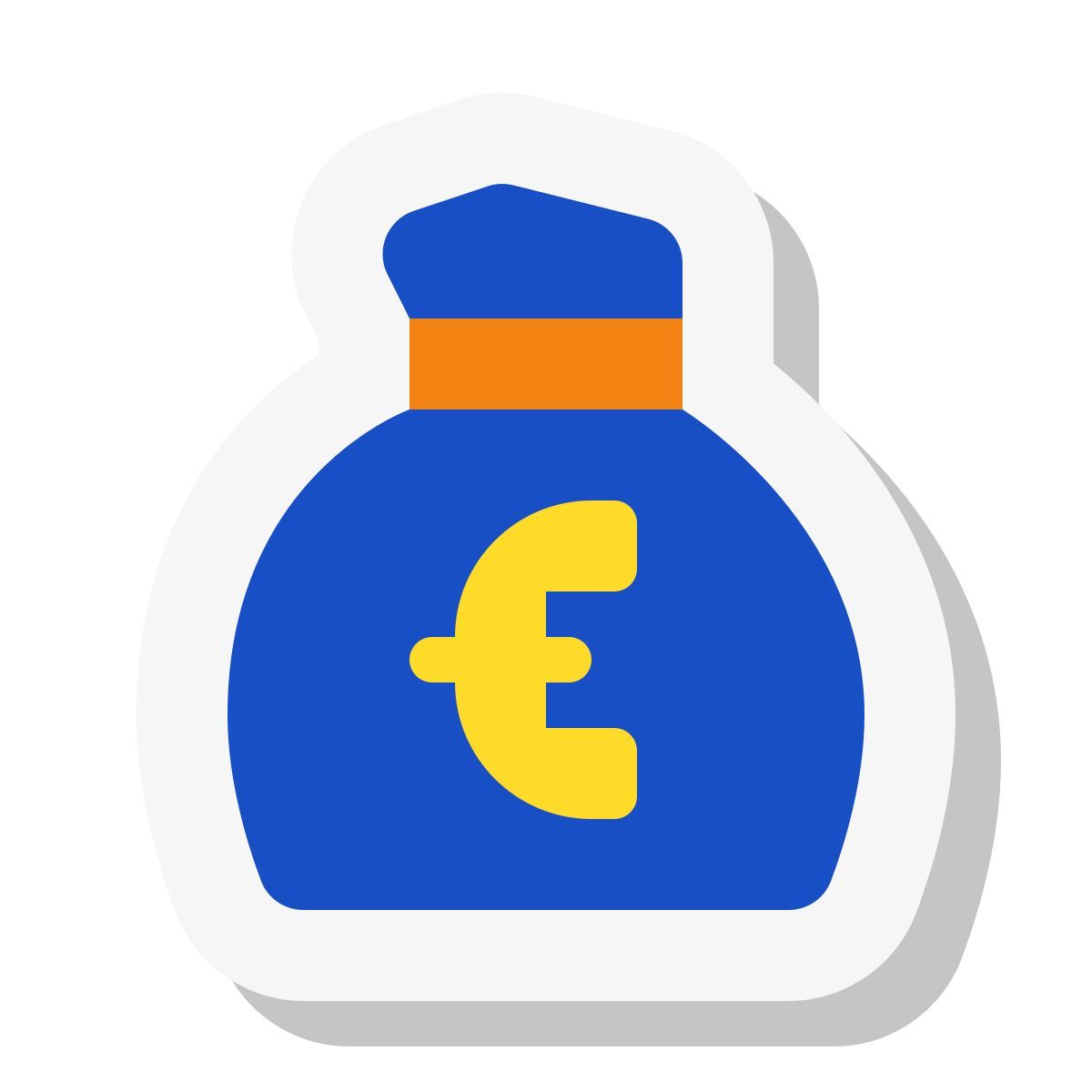 mini stickers style 钱袋子欧元 icon