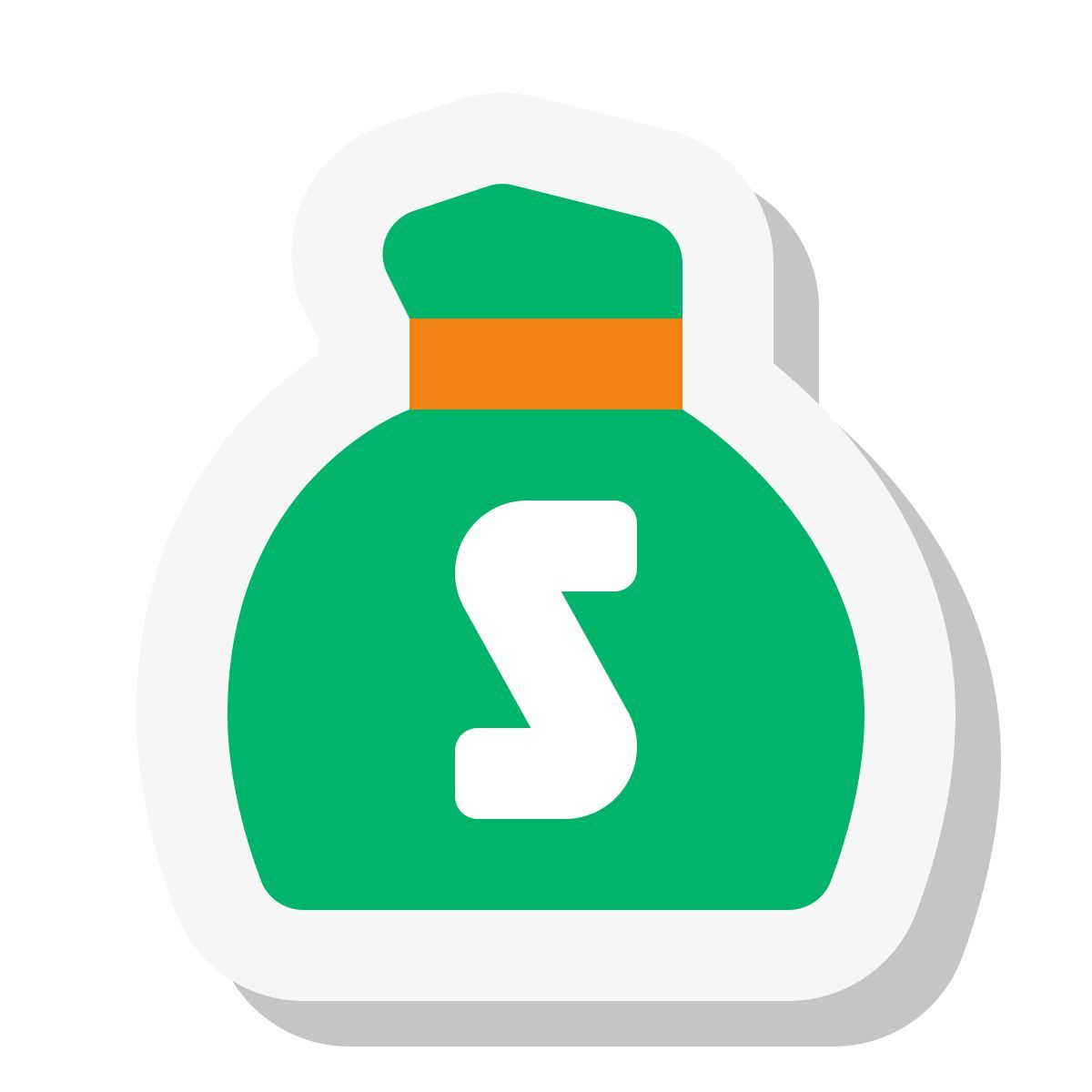 mini stickers style saco de dinheiro icon