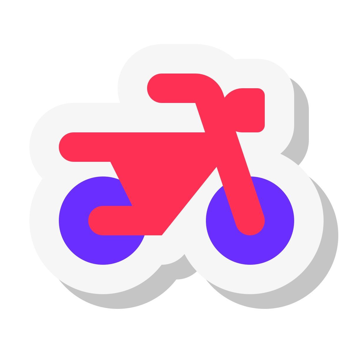 mini stickers style motorrad icon