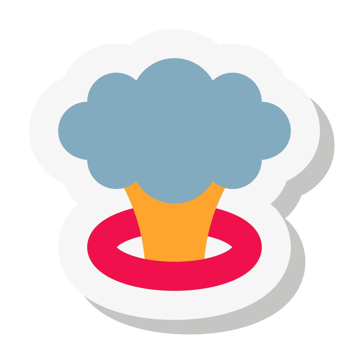 mini stickers style champignon atomique icon