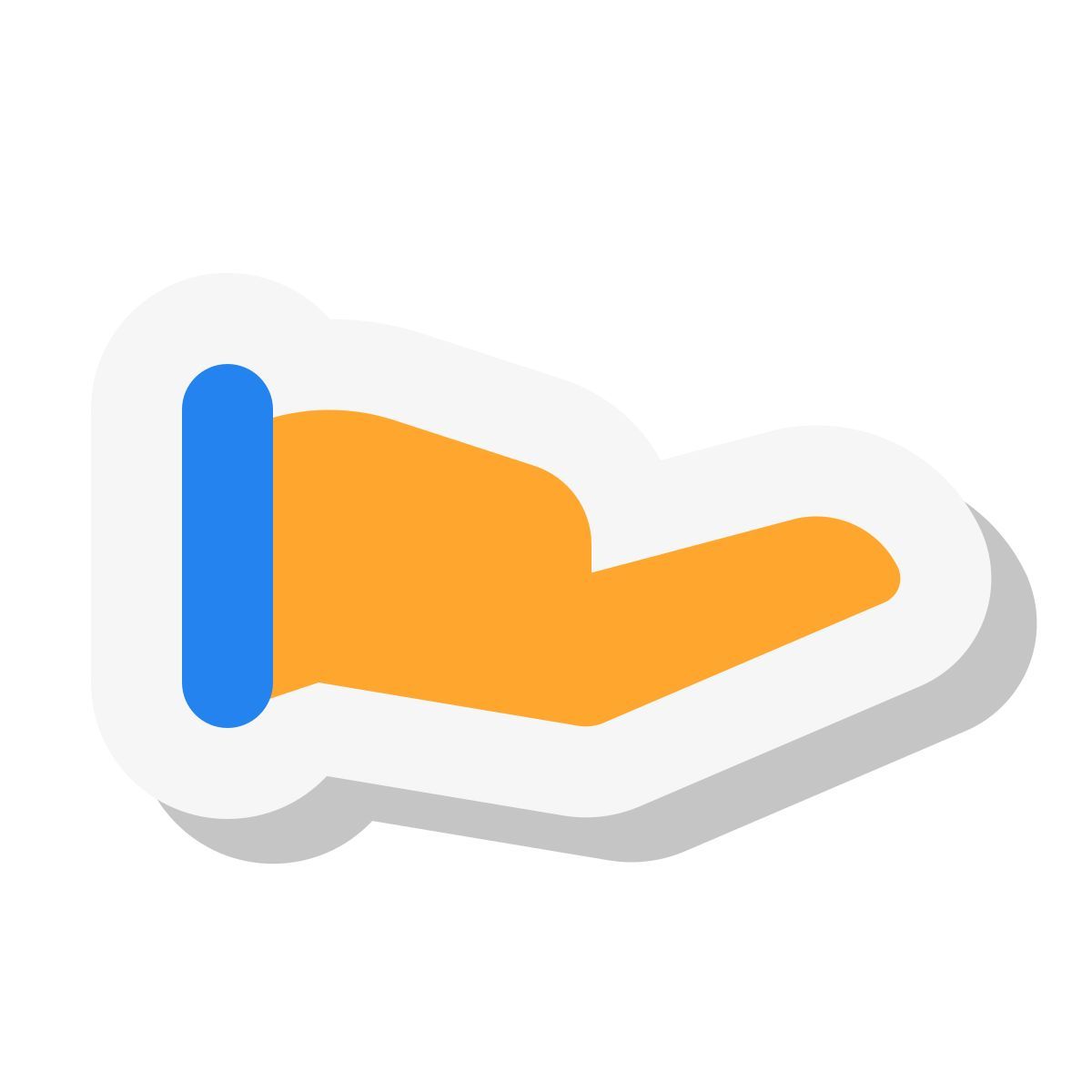 mini stickers style ok mano icon