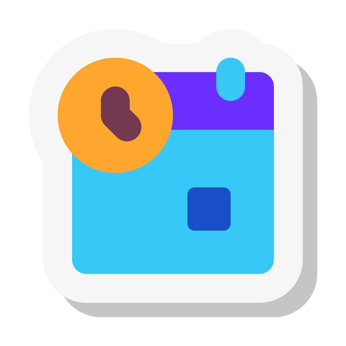 mini stickers style überstunden icon