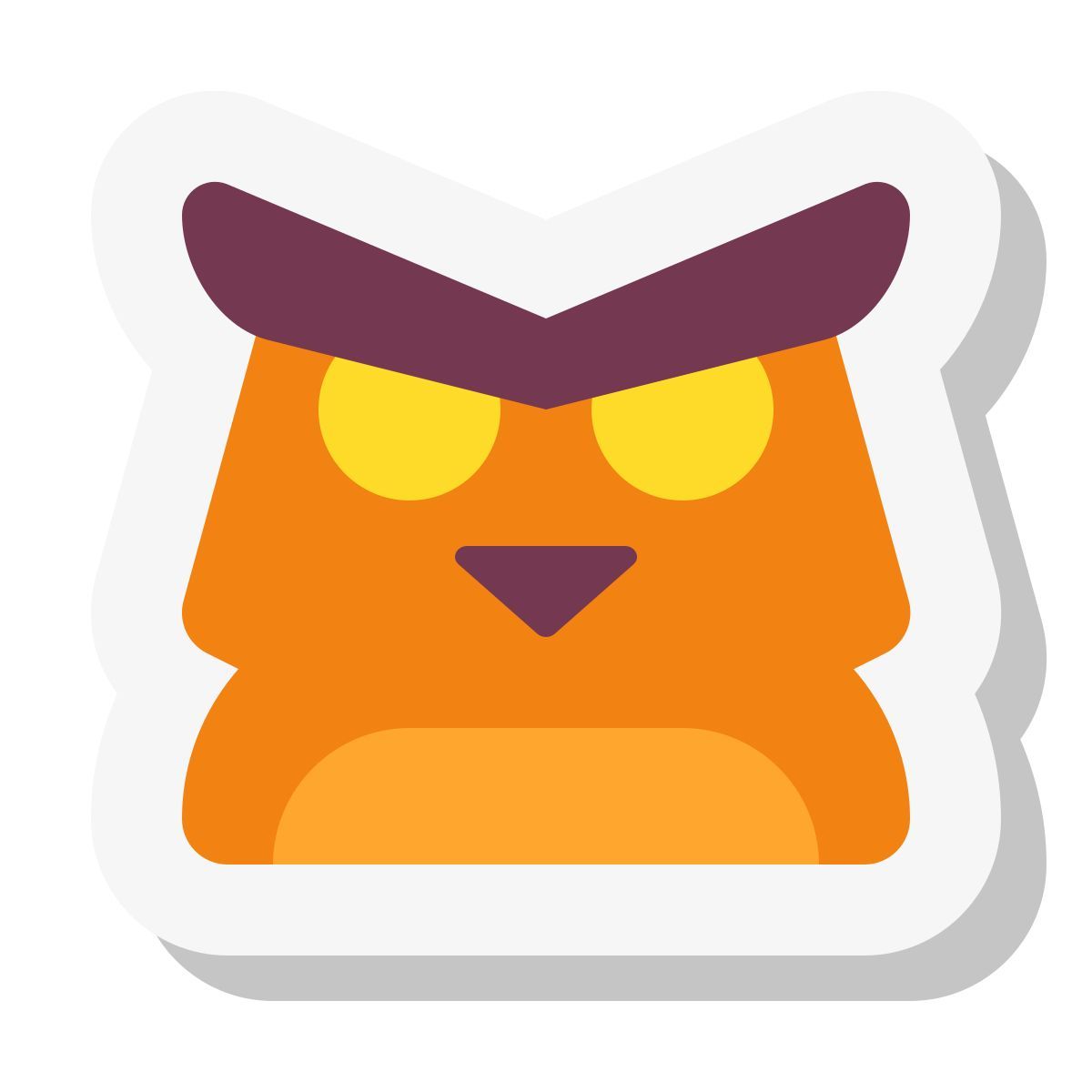 mini stickers style búho icon