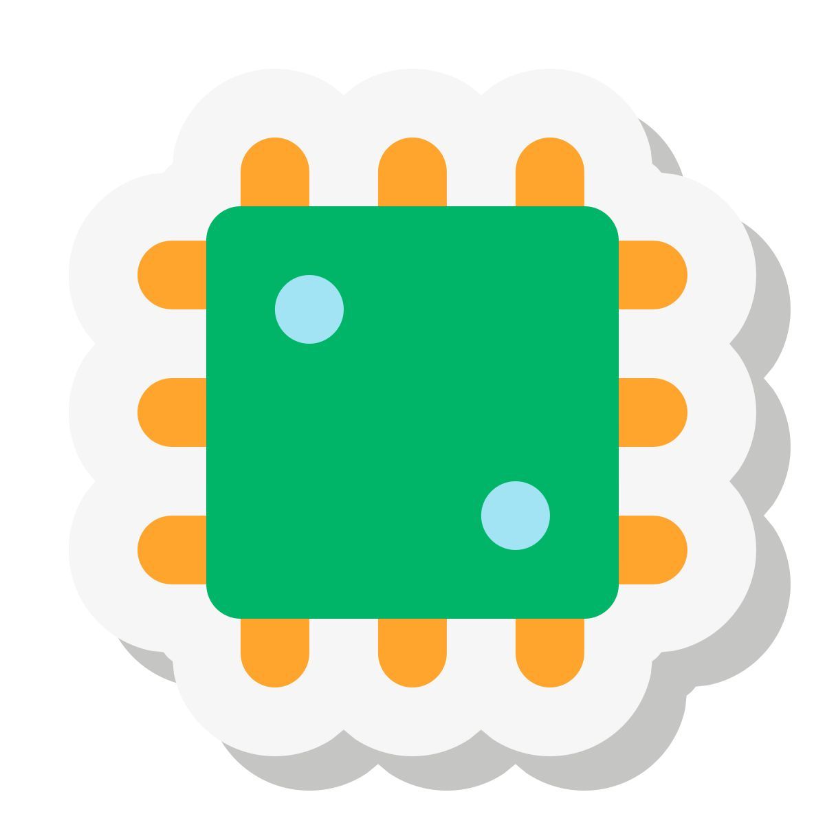 mini stickers style processore icon