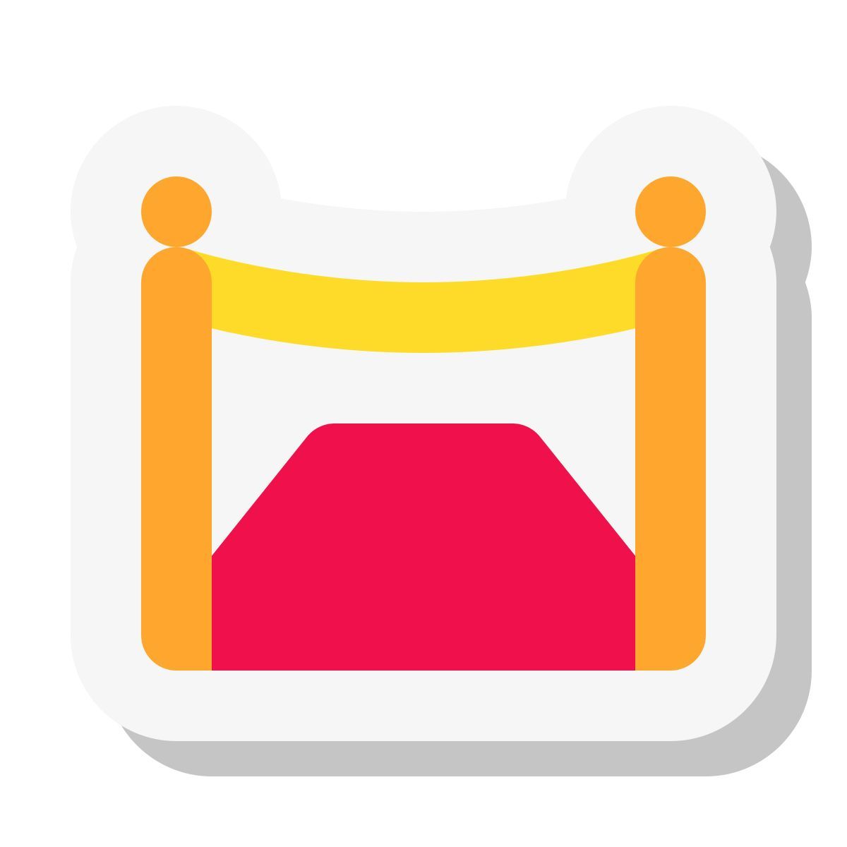 mini stickers style tappeto rosso icon