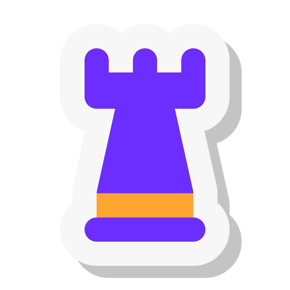 mini stickers style rook icon