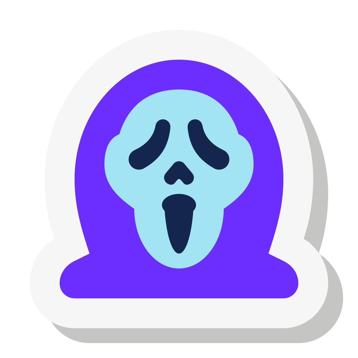 mini stickers style scream icon