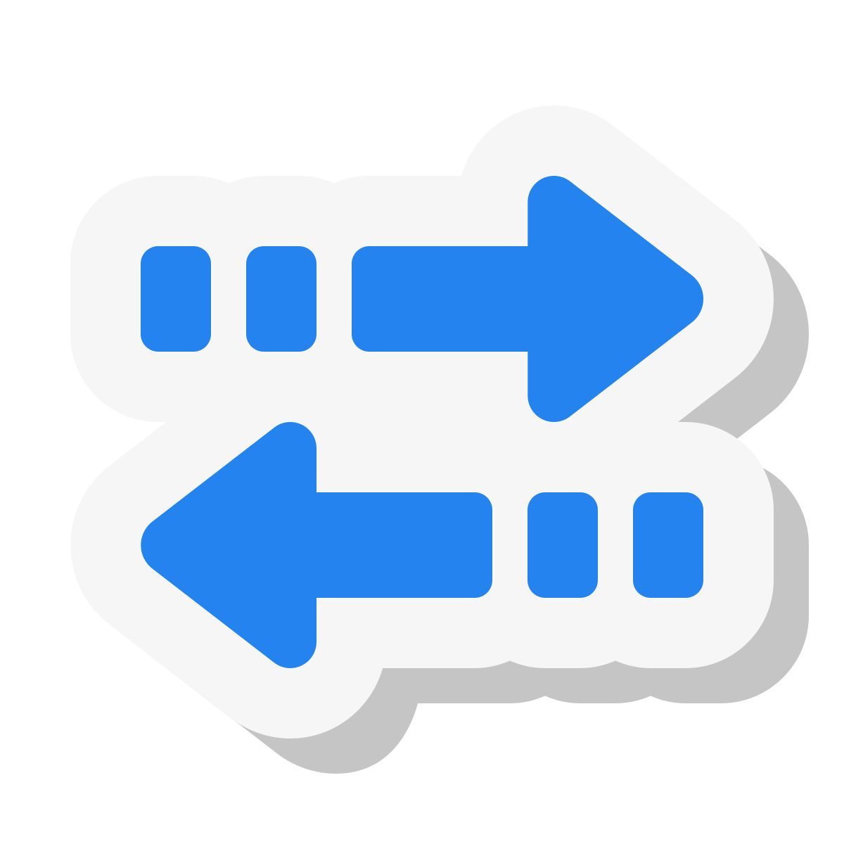 mini stickers style 화살표 수평 정렬 icon