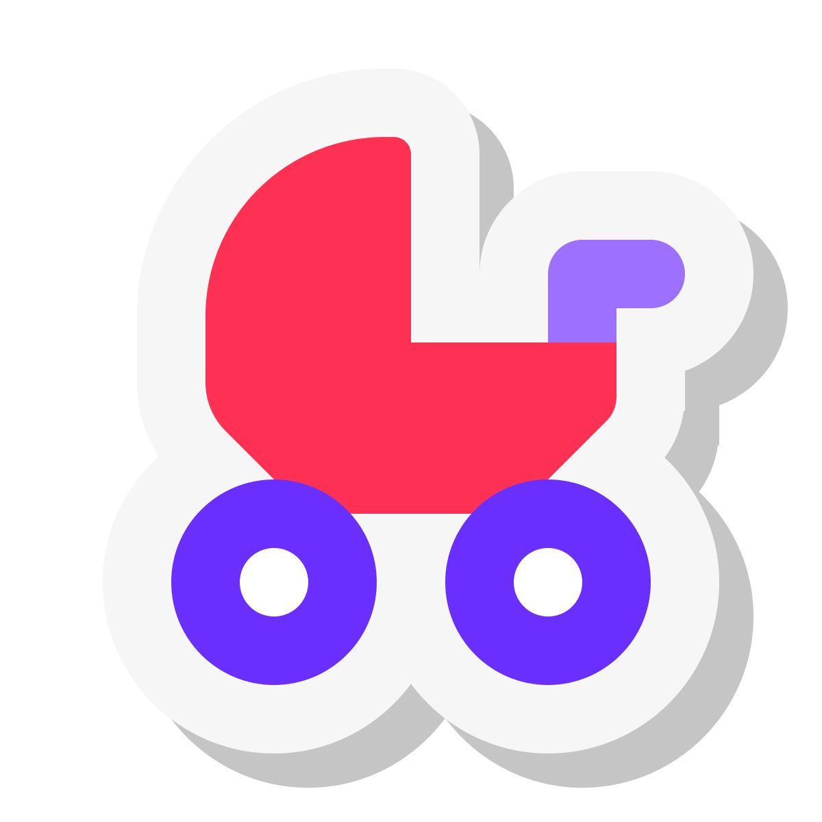 mini stickers style coche de niño icon