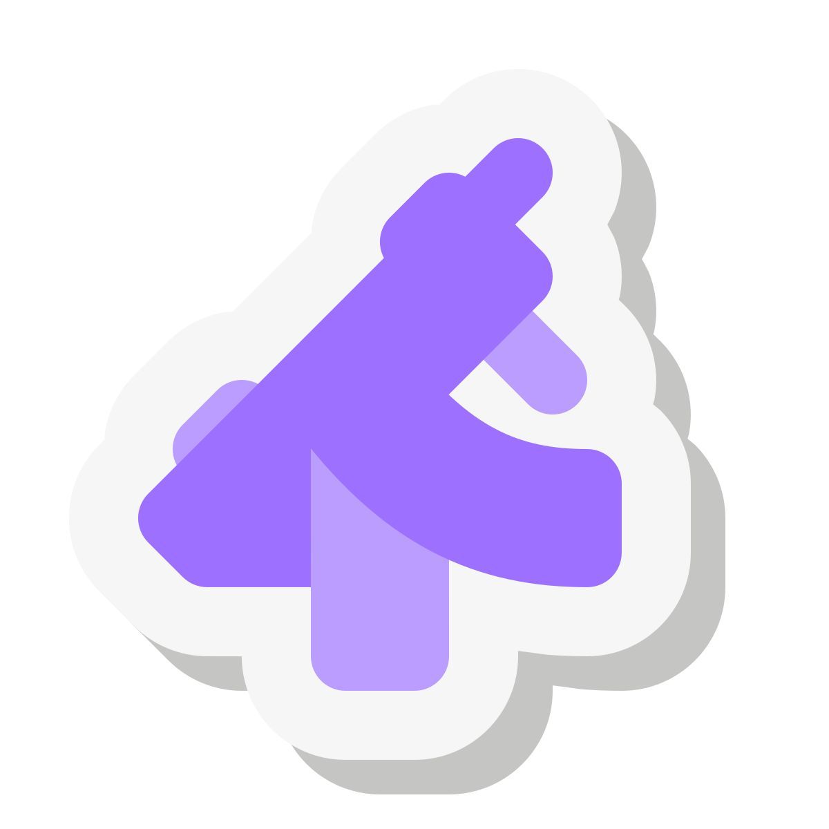 mini stickers style submachine gun icon